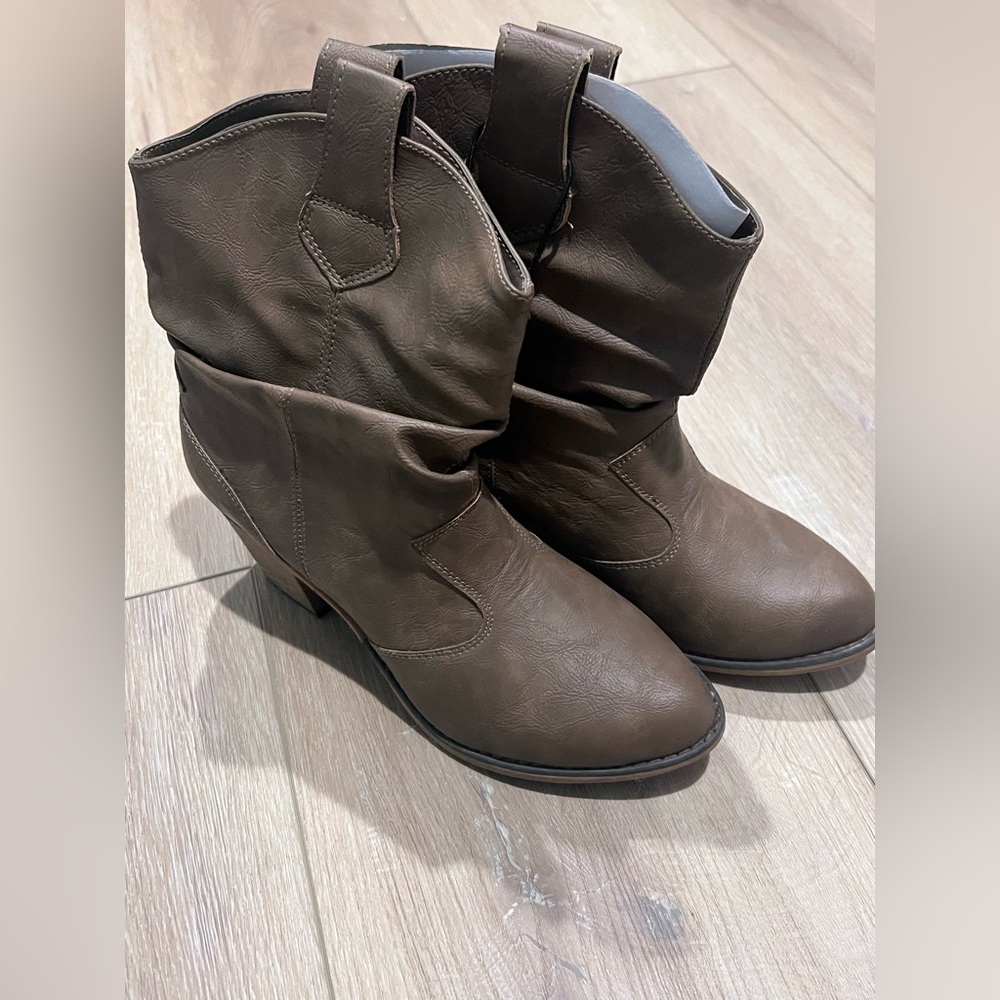 Brown Heeled Boots for Women